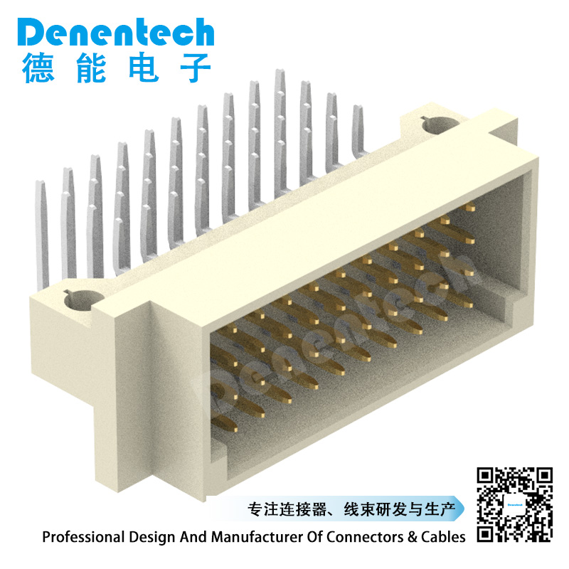 Denentech现货直销2.54mm四排90度插板公座DIN41612连接器